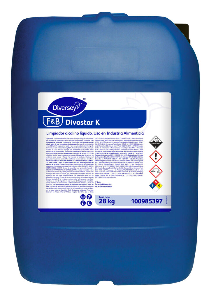 DIVOSTAR K 28kg - LIMPIADOR ALCALINO LÍQUIDO